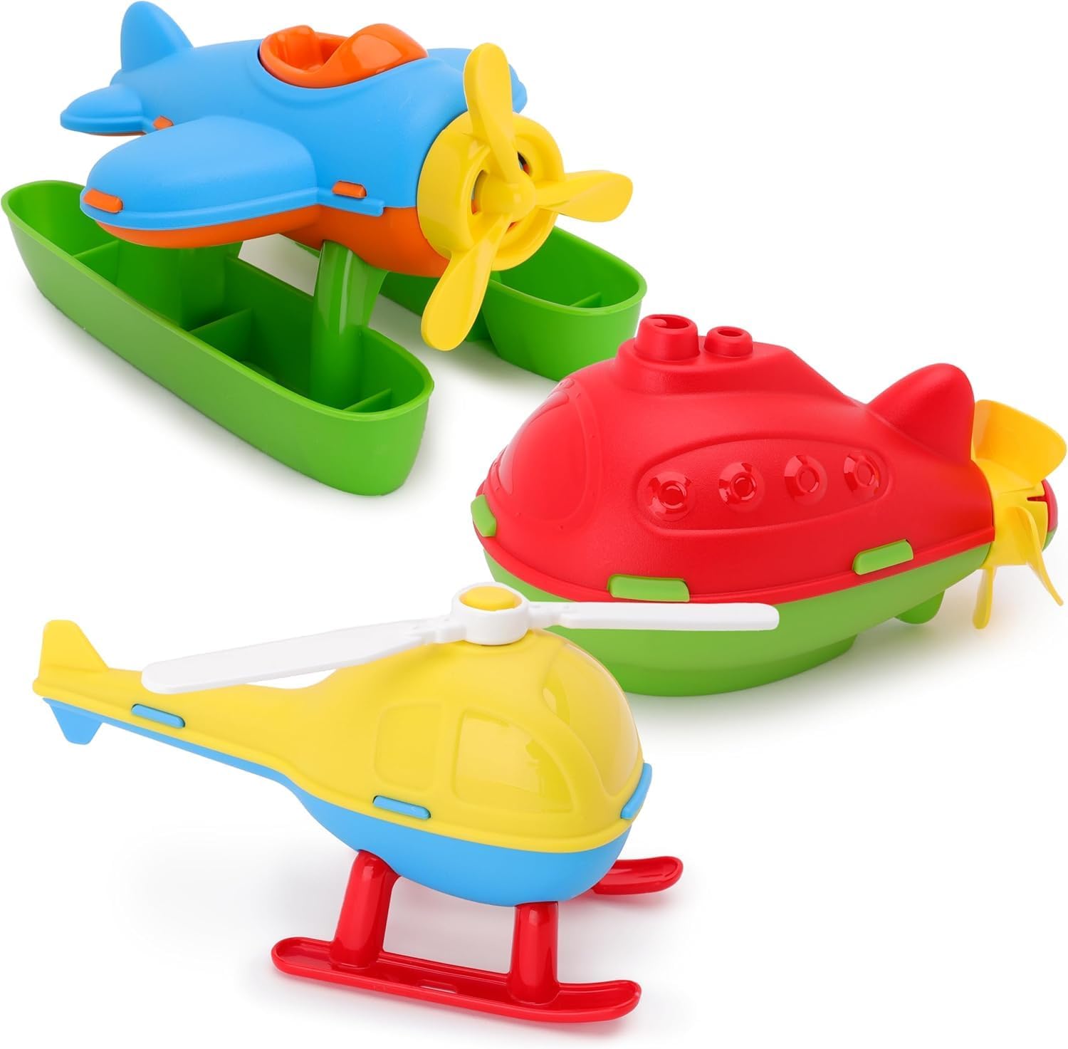 Helicopter, Submarine & Seaplane Toy Set