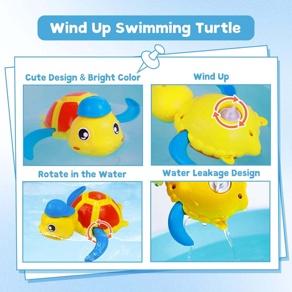 Wind-Up Swimming Animal Bath Toys