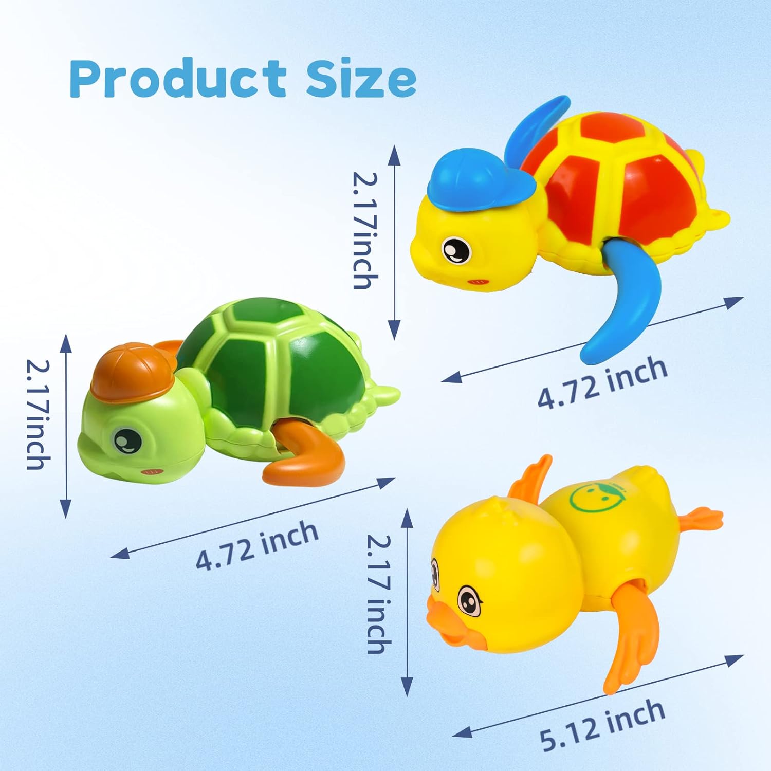 Wind-Up Swimming Animal Bath Toys
