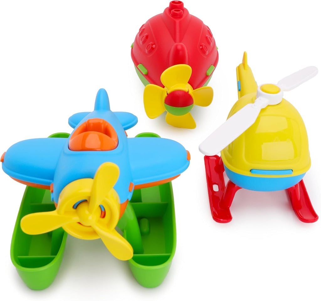 Helicopter, Submarine & Seaplane Toy Set